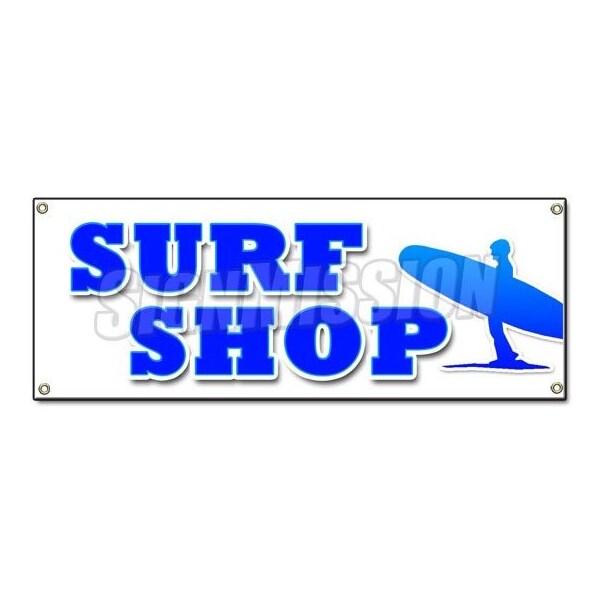 SURF SHOP BANNER SIGN boards boogie surfboards clothes wetsuits accessories